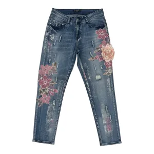 Jeans Skinny By Boston Proper In Blue Denim, Size:8