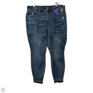 Jeans Skinny By Judy Blue In Blue Denim, Size: 22