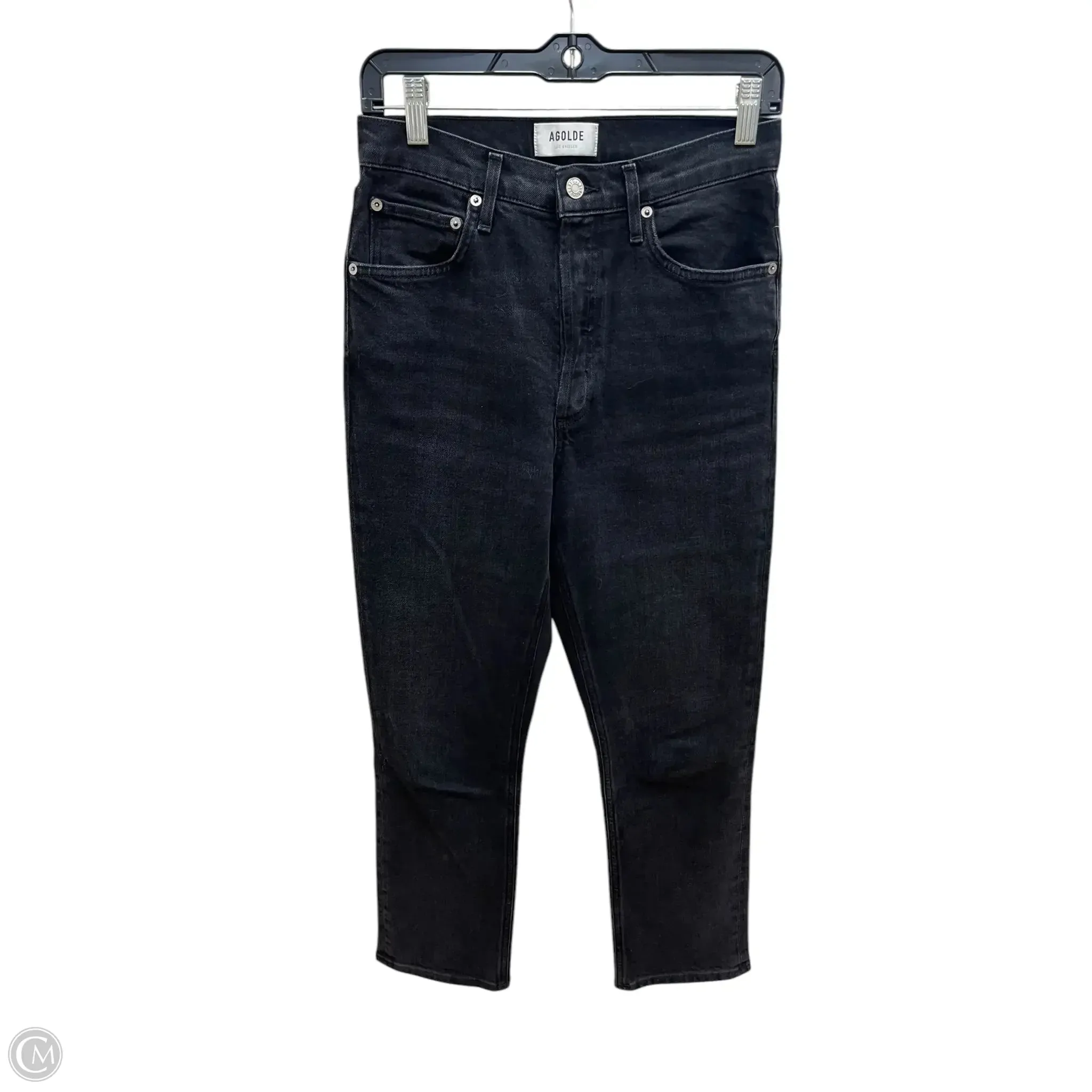 Jeans Straight By Agolde In Black, Size: 4
