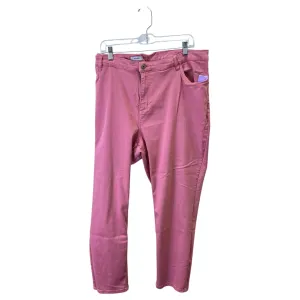 Jeans Straight By Catherines In Pink, Size:24