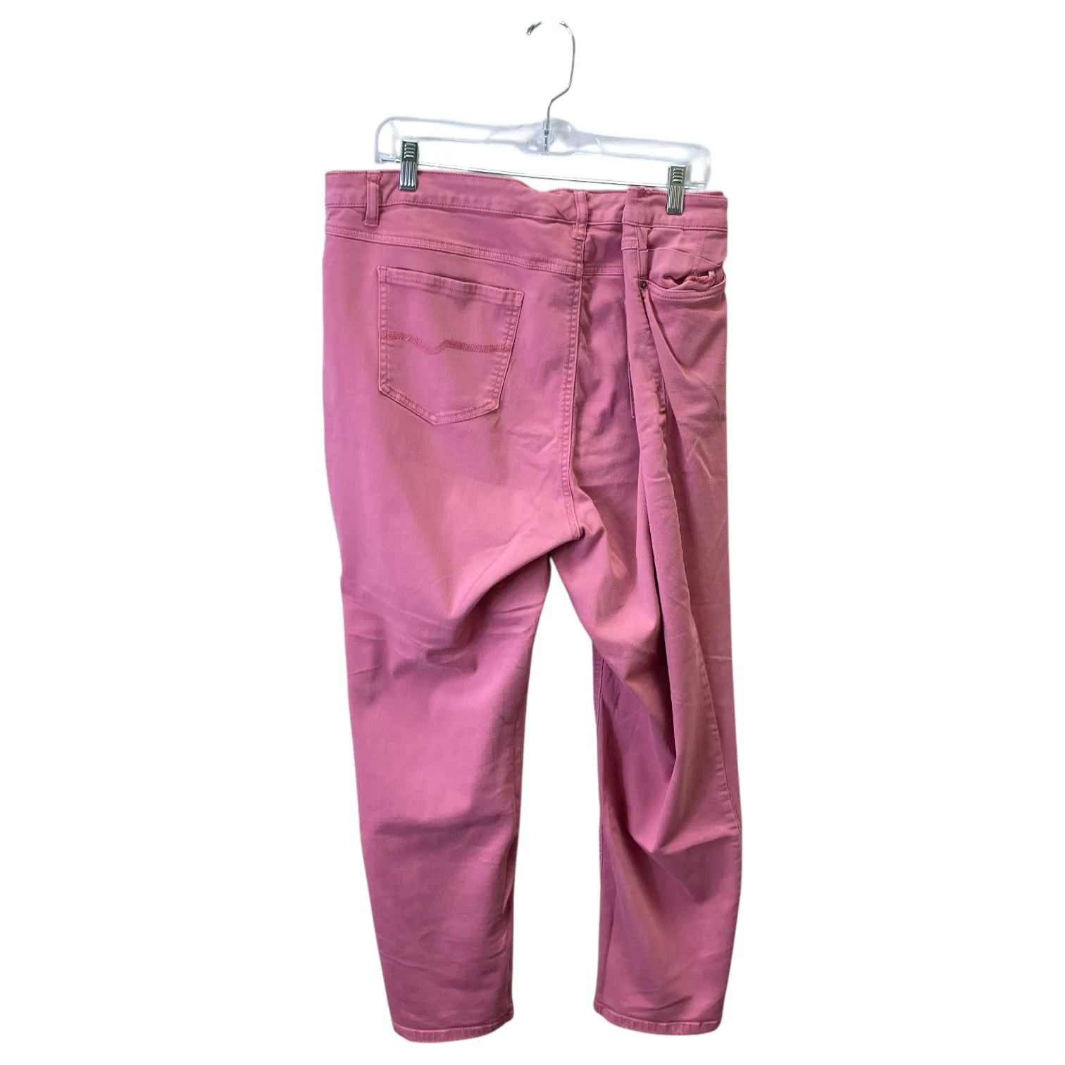 Jeans Straight By Catherines In Pink, Size:24