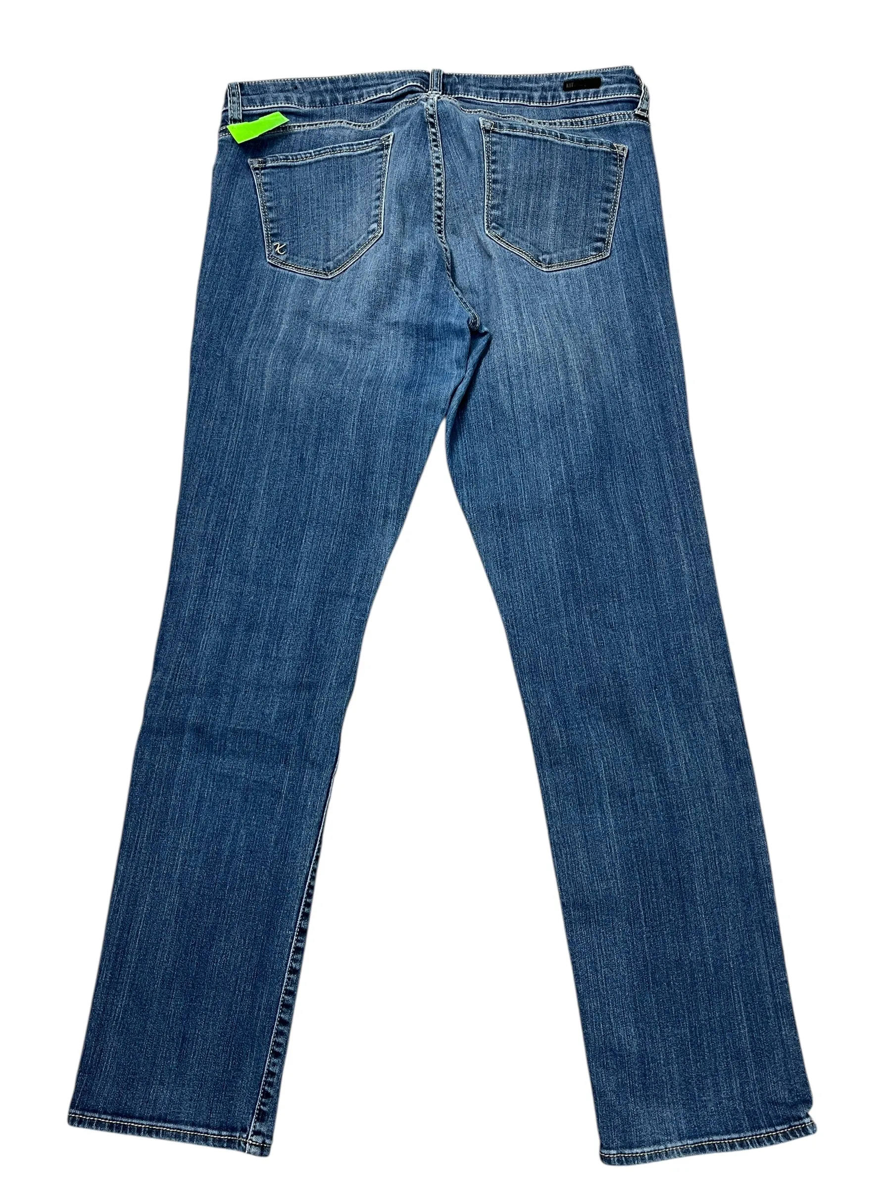 Jeans Straight By Kut In Blue Denim, Size:12