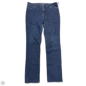 Jeans Straight By Lands End In Blue Denim, Size: 16