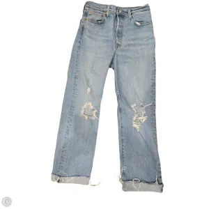 Jeans Straight By Levis In Blue Denim, Size: 8