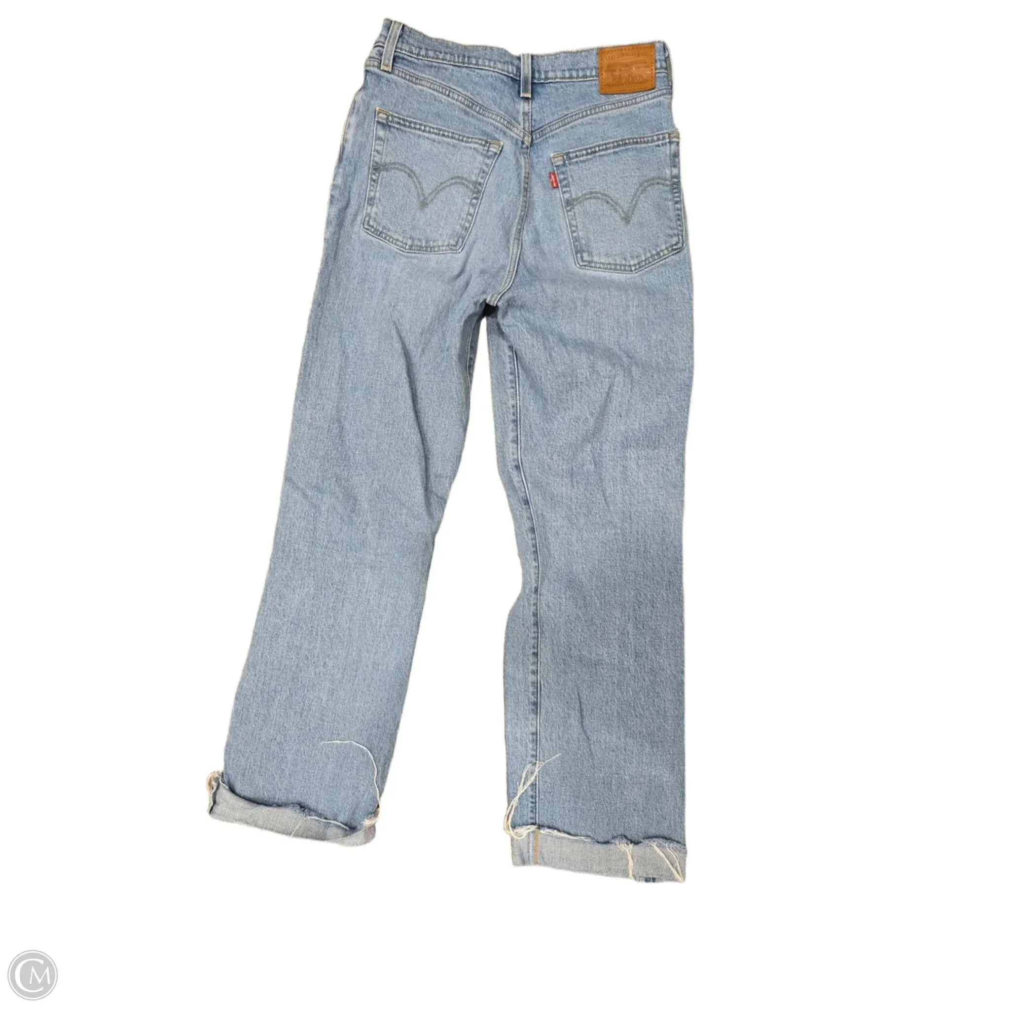 Jeans Straight By Levis In Blue Denim, Size: 8