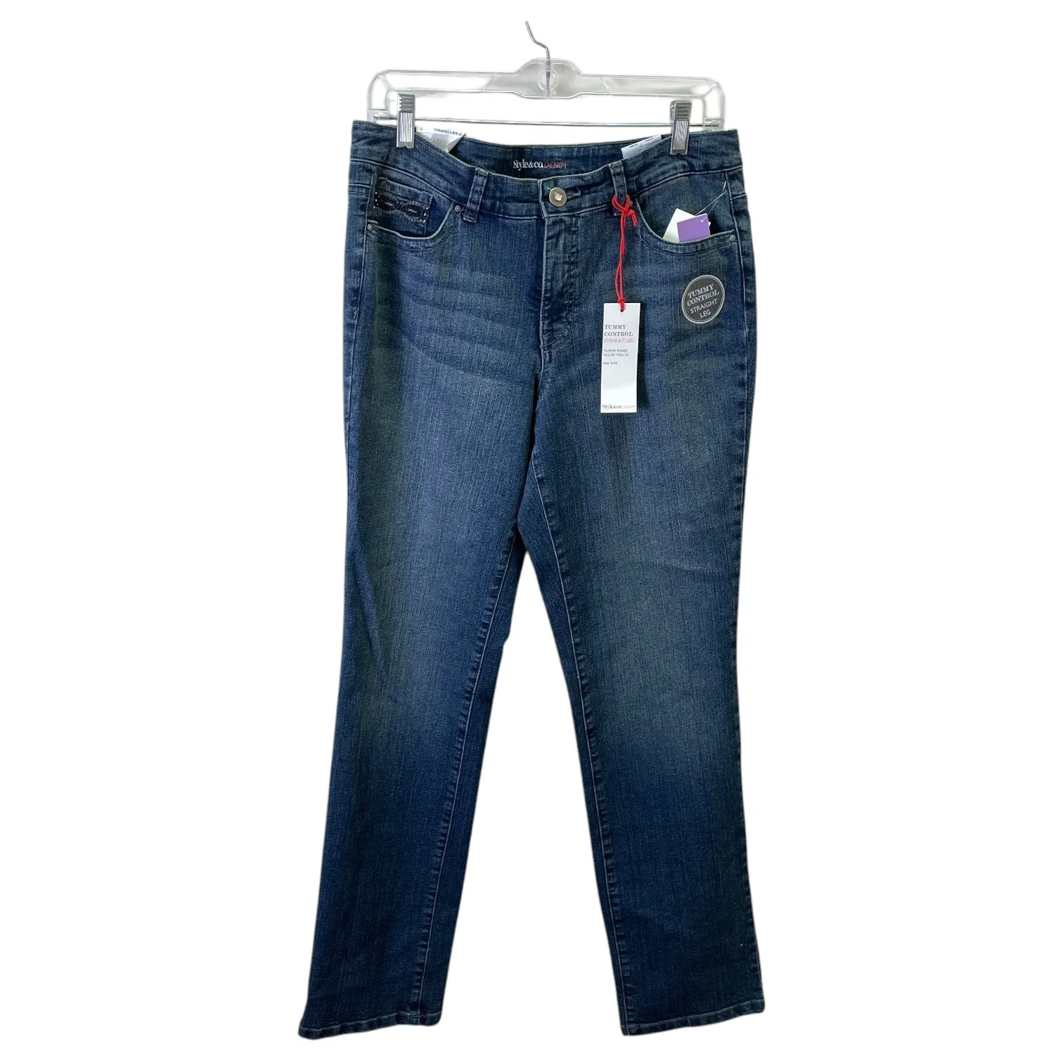 Jeans Straight By Style And Company In Black, Size:8