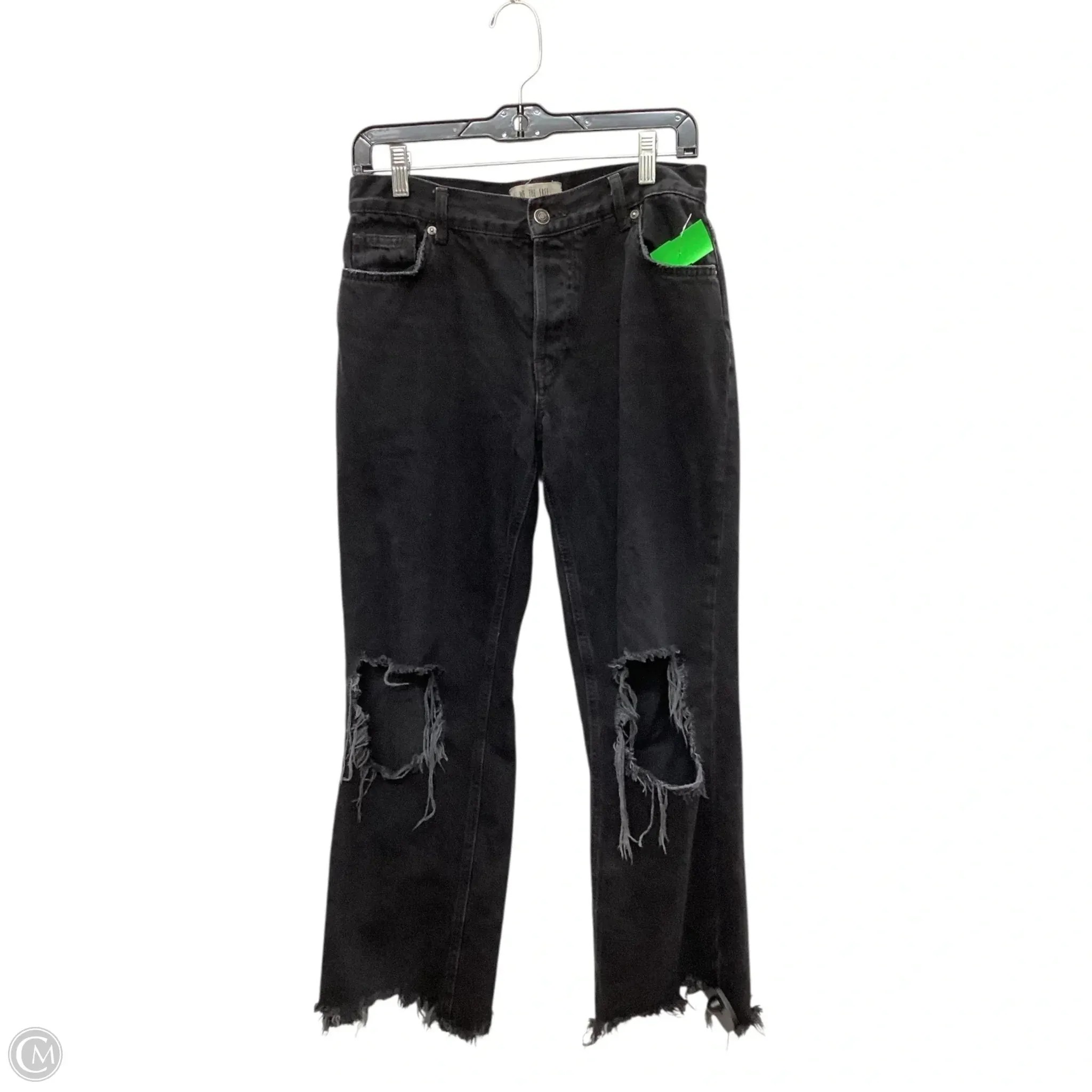 Jeans Straight By We The Free In Black Denim, Size: 2