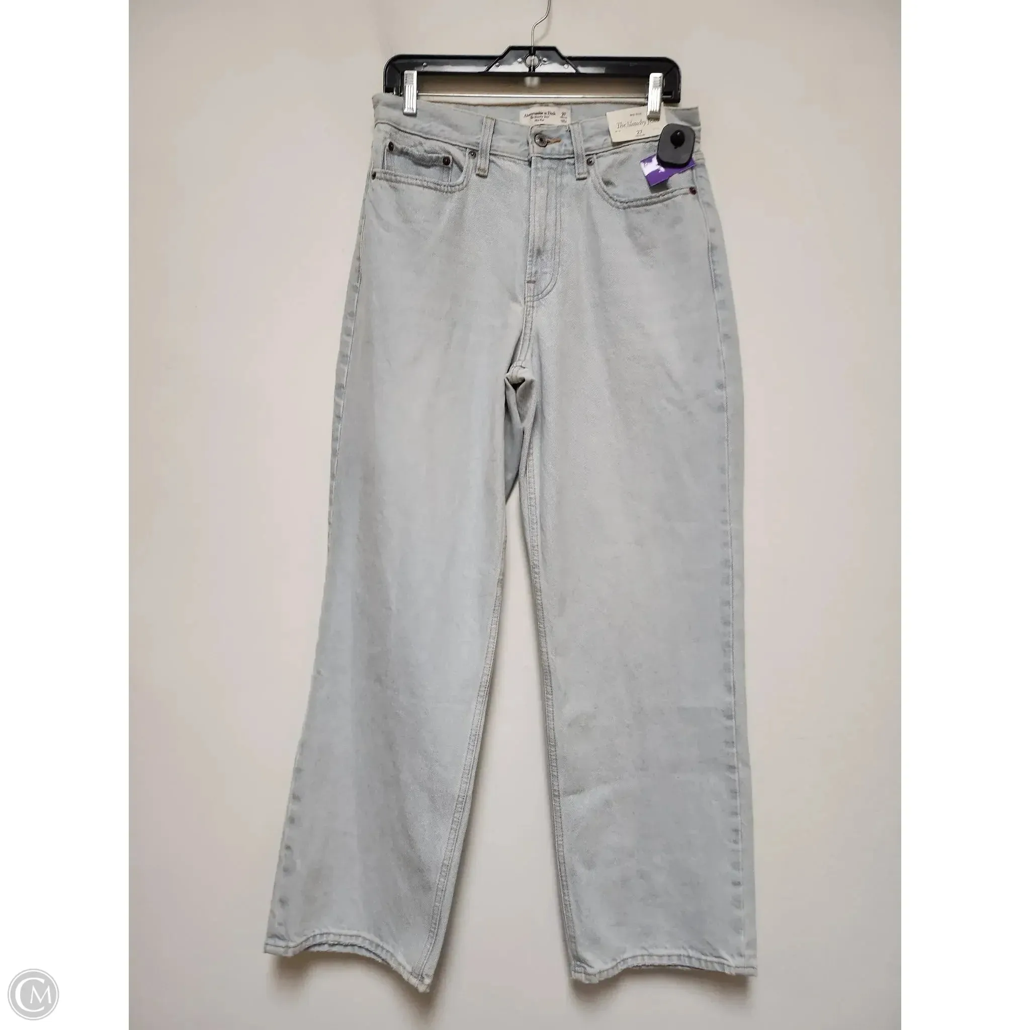 Jeans Wide Leg By Abercrombie And Fitch In Blue Denim, Size: 4