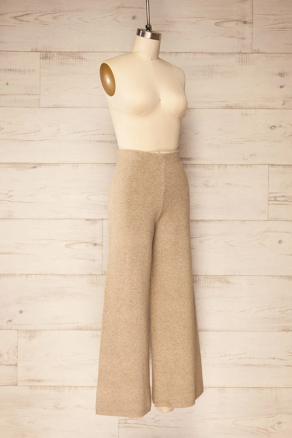 Jimina | Taupe Wide Leg Loung Pants