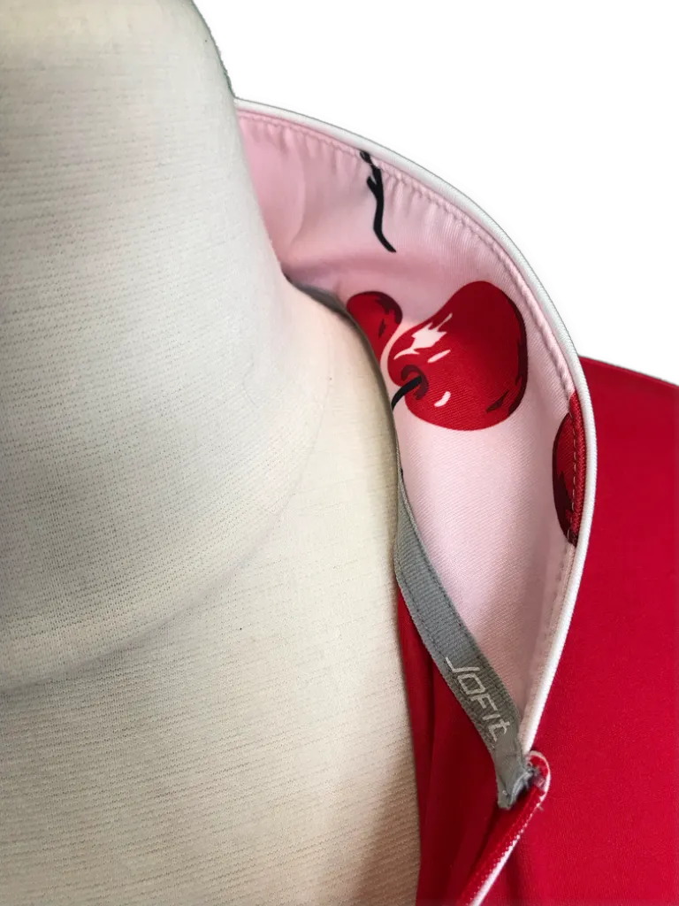 Jofit Cherry Red 1/4 Zip Golf Polo Size XL MSP$86