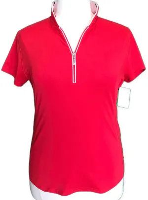 Jofit Cherry Red 1/4 Zip Golf Polo Size XL MSP$86