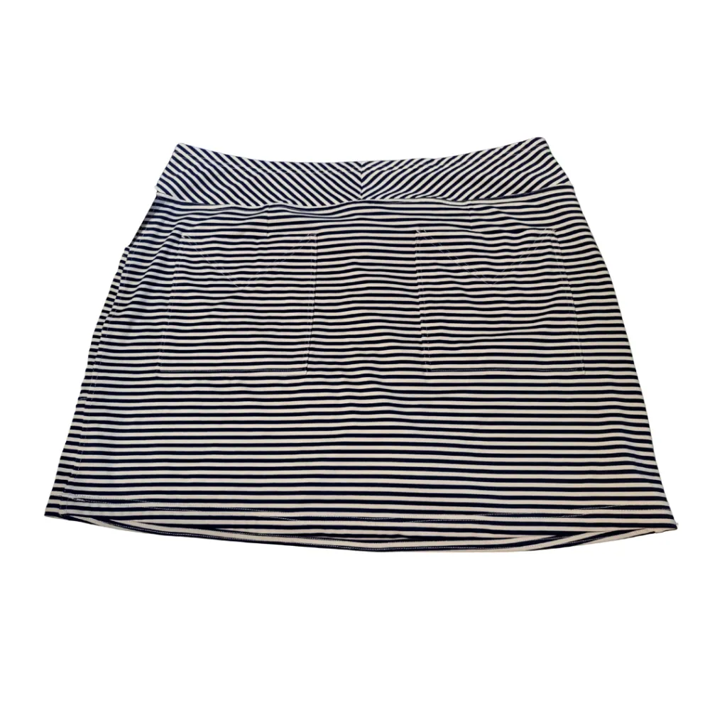 Jofit Navy and White Stripes Pull-On Skort SIze XXL