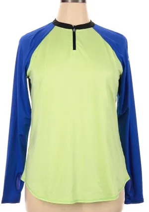 Jofit Women's Long Sleeve UV Crew Zip Top - Blue/Yellow Size XL MSP$78