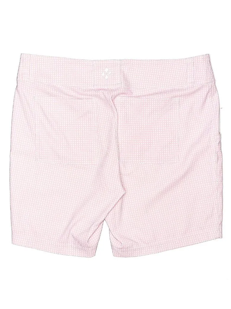 Jofit Women's White & Pink Check Playoff Golf Shorts Size 6 MSP$78