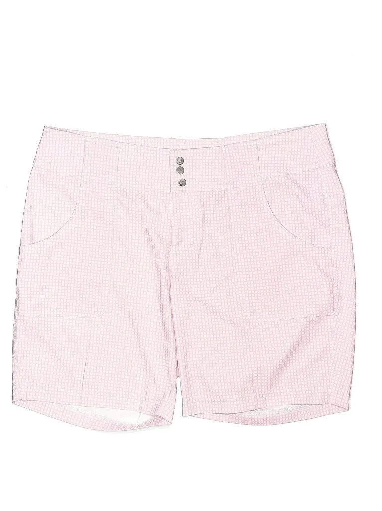 Jofit Women's White & Pink Check Playoff Golf Shorts Size 6 MSP$78