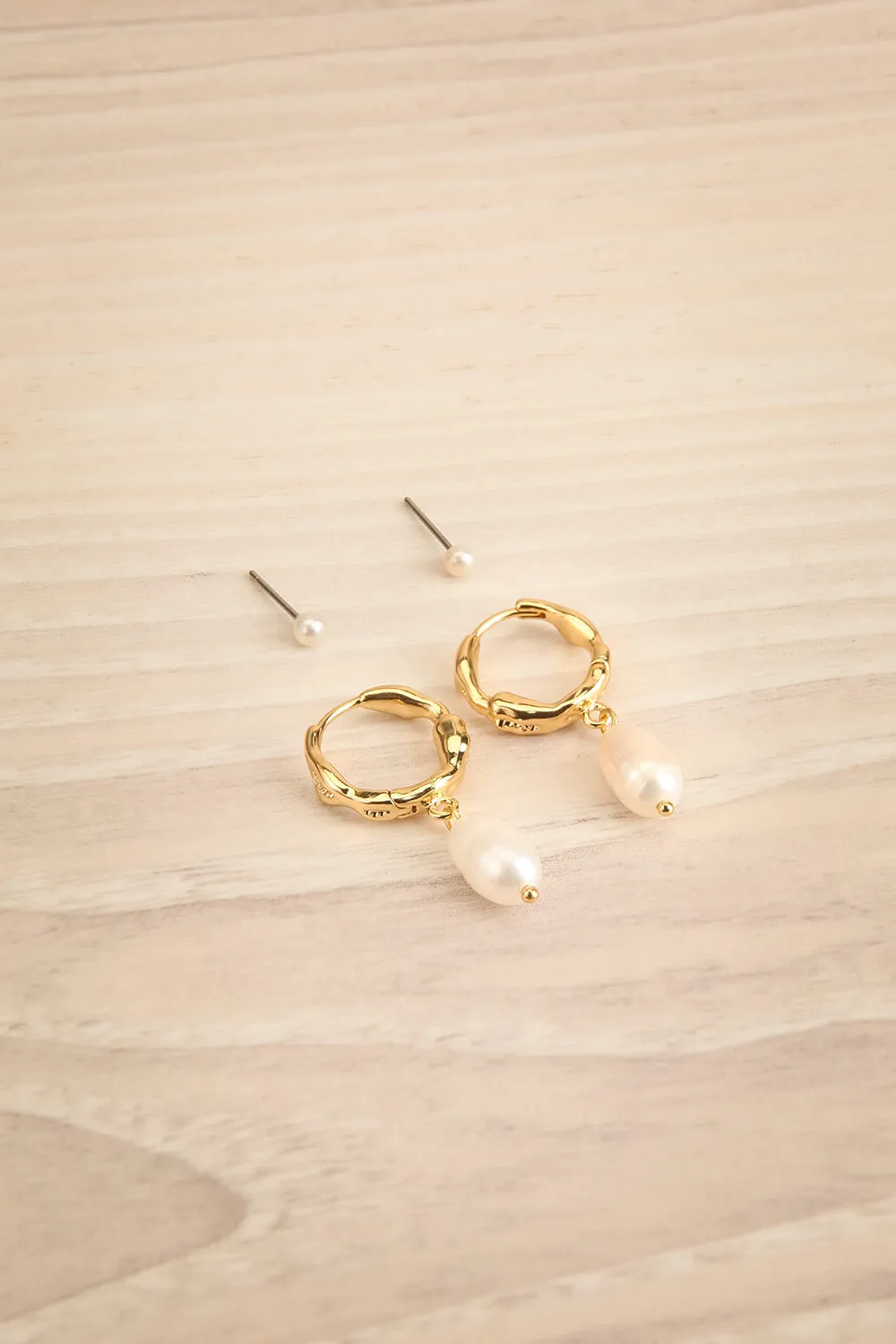 Jonne Gold | Set of 2 Pearl Earrings