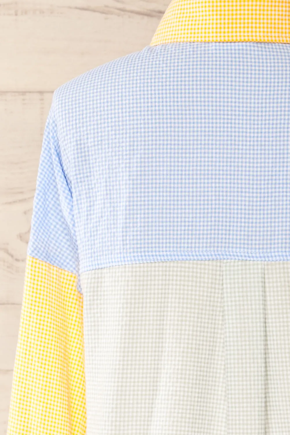 Jordan Yellow | Oversized Colour Block Button-Up Shirt