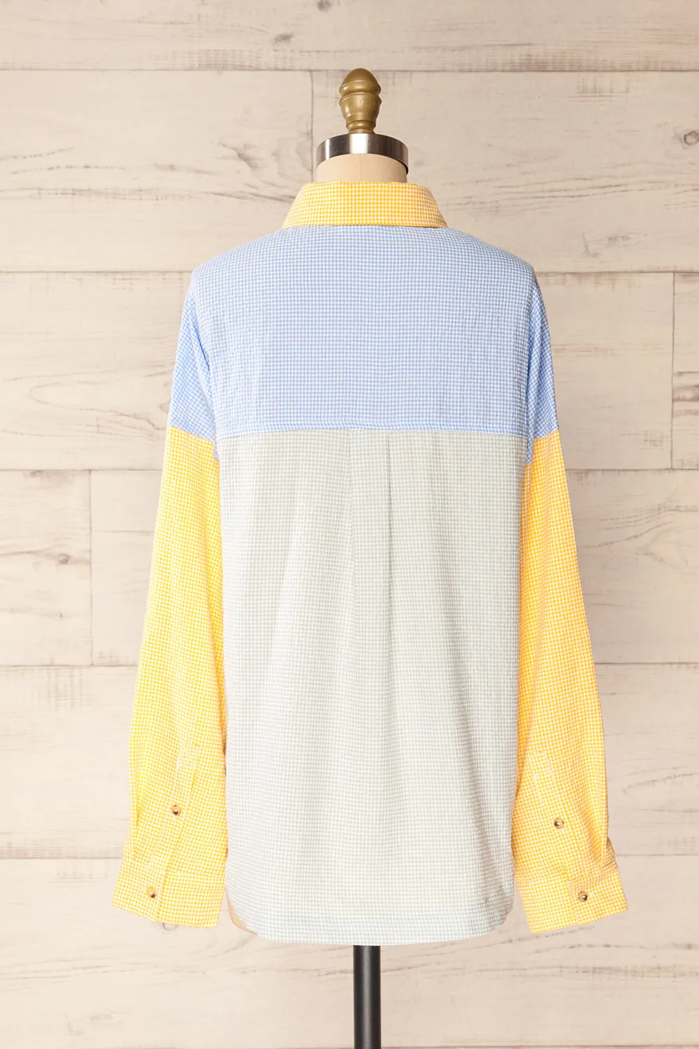 Jordan Yellow | Oversized Colour Block Button-Up Shirt