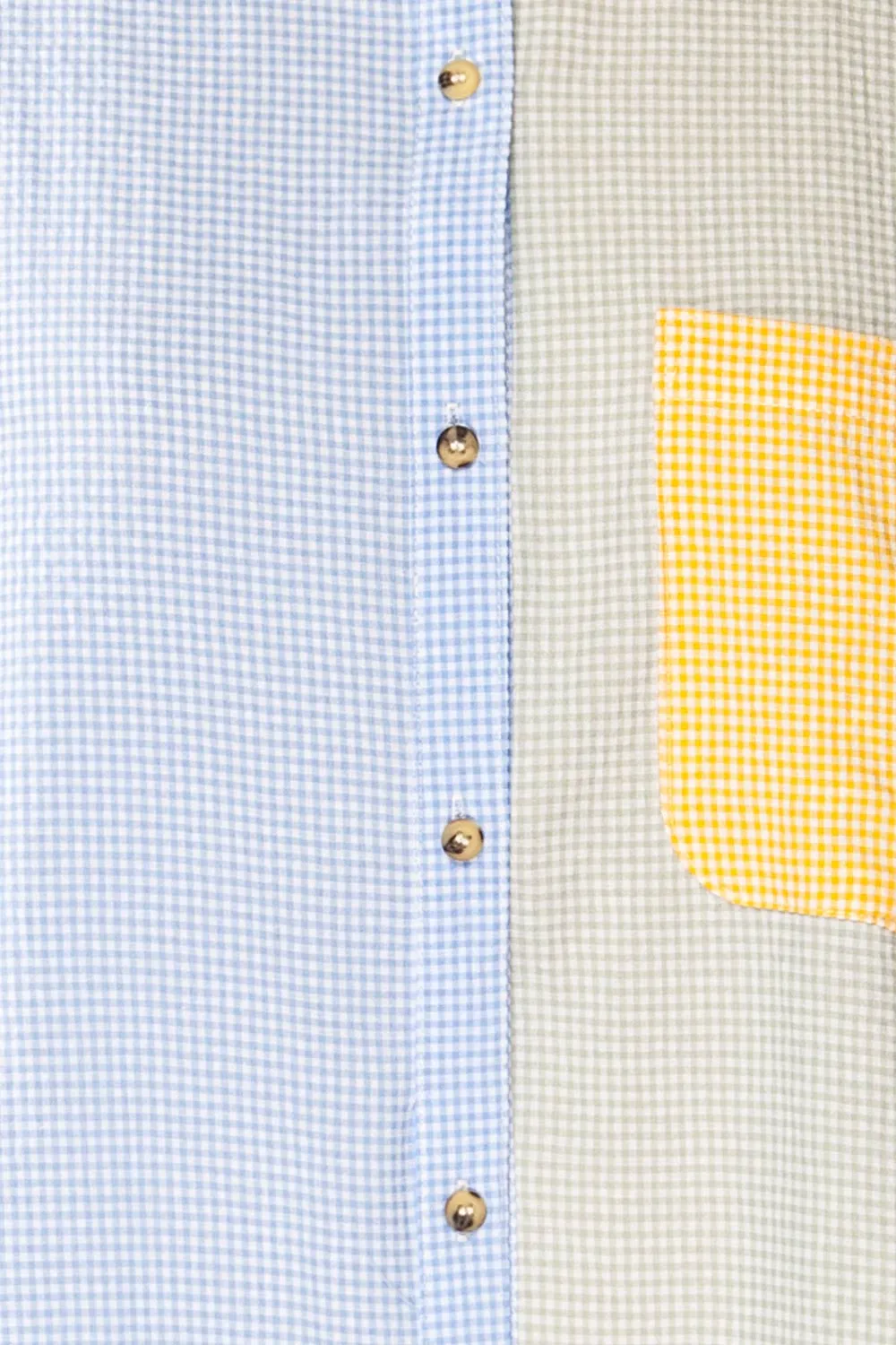 Jordan Yellow | Oversized Colour Block Button-Up Shirt