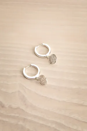 Jouvence Silver | Hoop Earrings w/ North Star Pendant