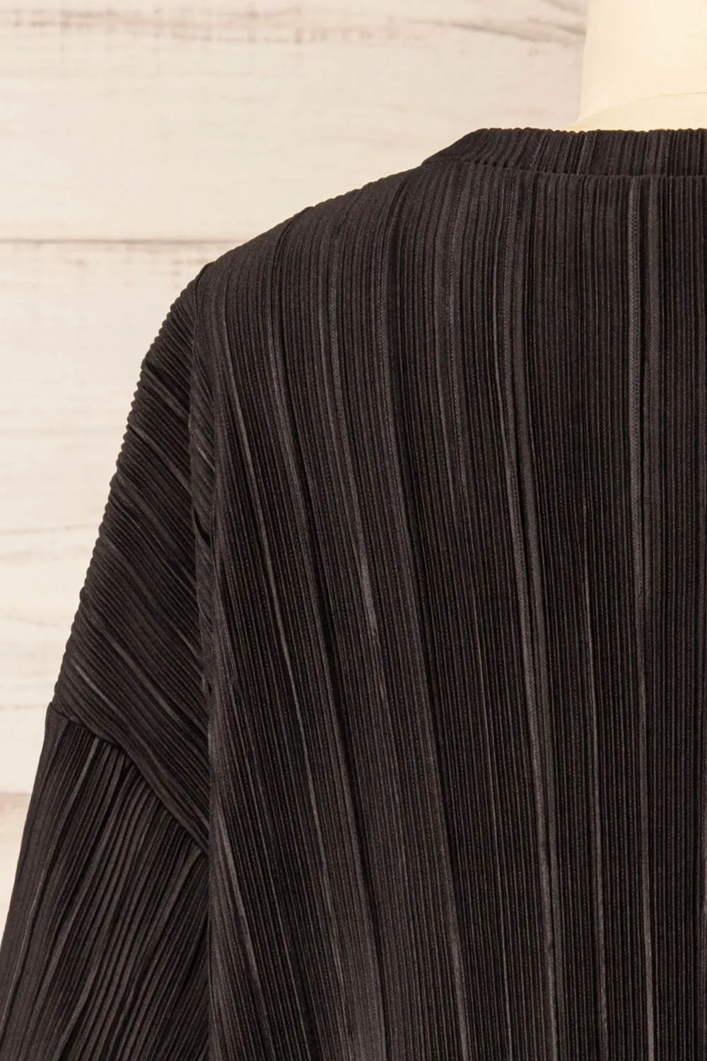 Kandy | Oversized Black Ribbed T-Shirt