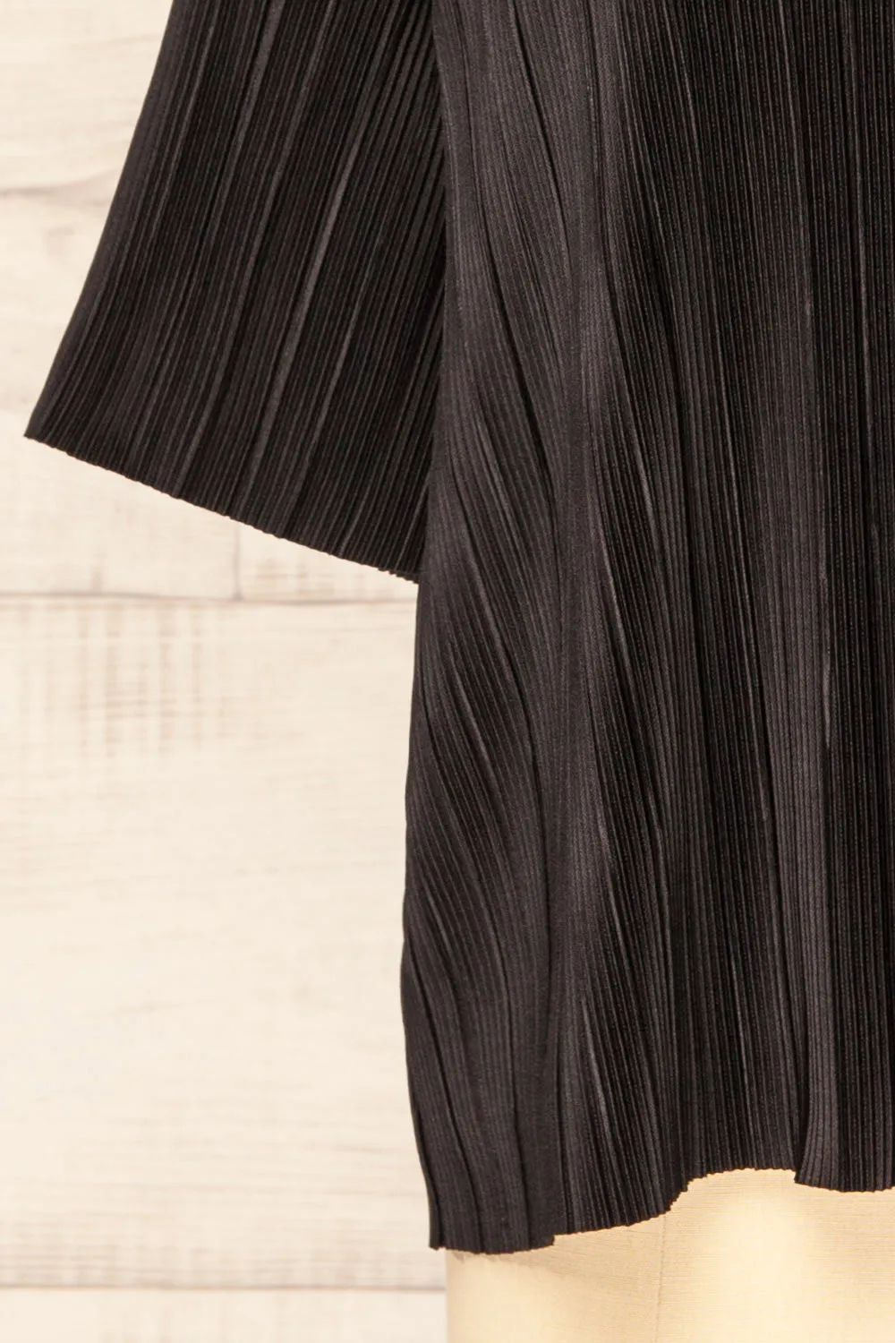 Kandy | Oversized Black Ribbed T-Shirt