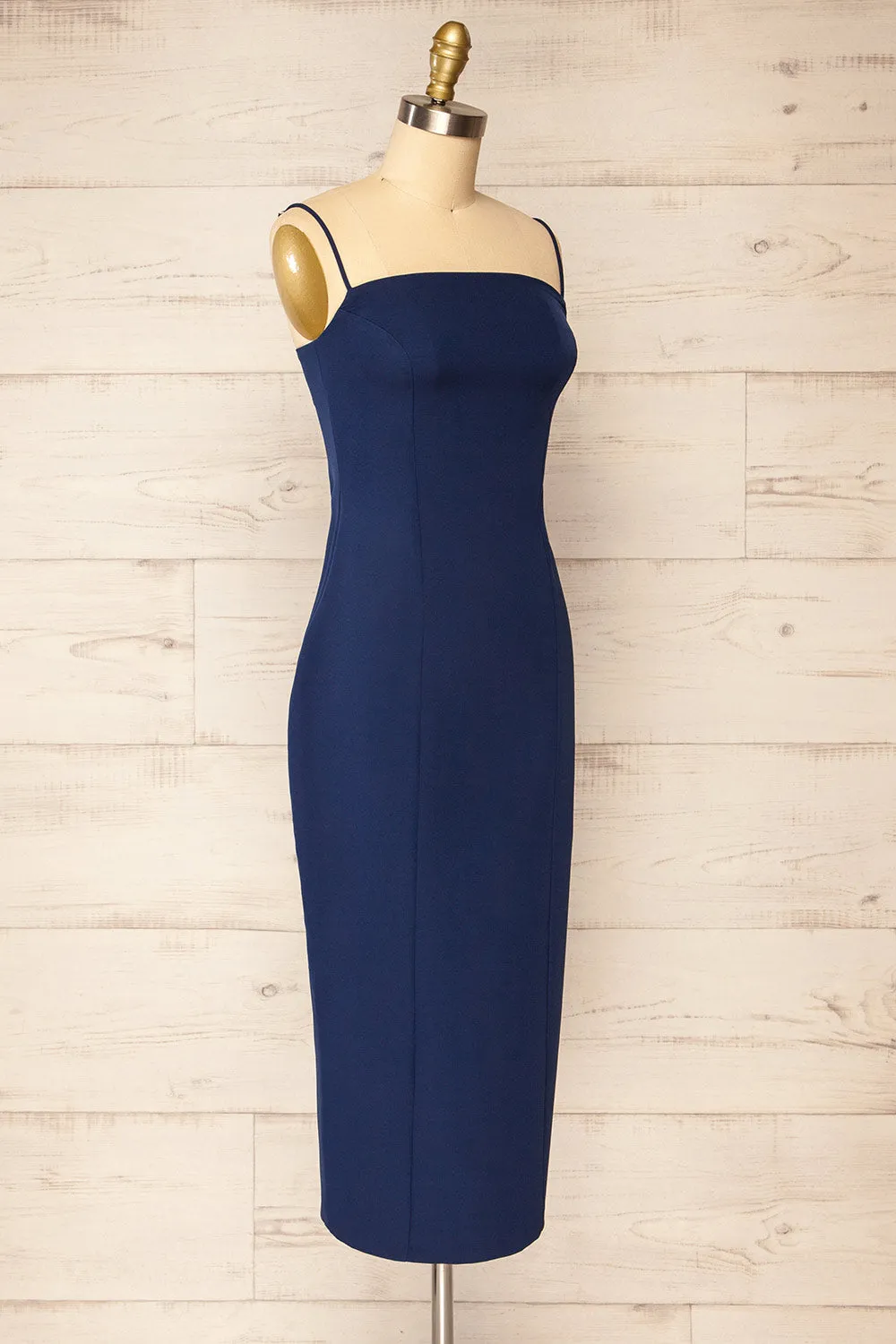 Kavala Navy | Fitted Midi Dress