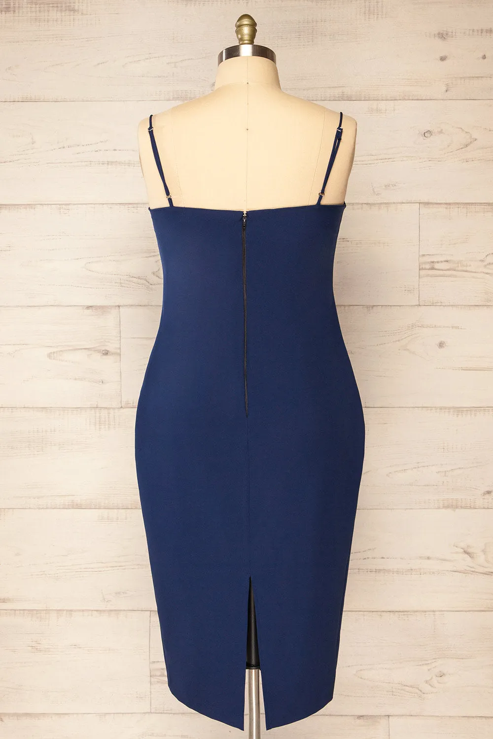 Kavala Navy | Fitted Midi Dress