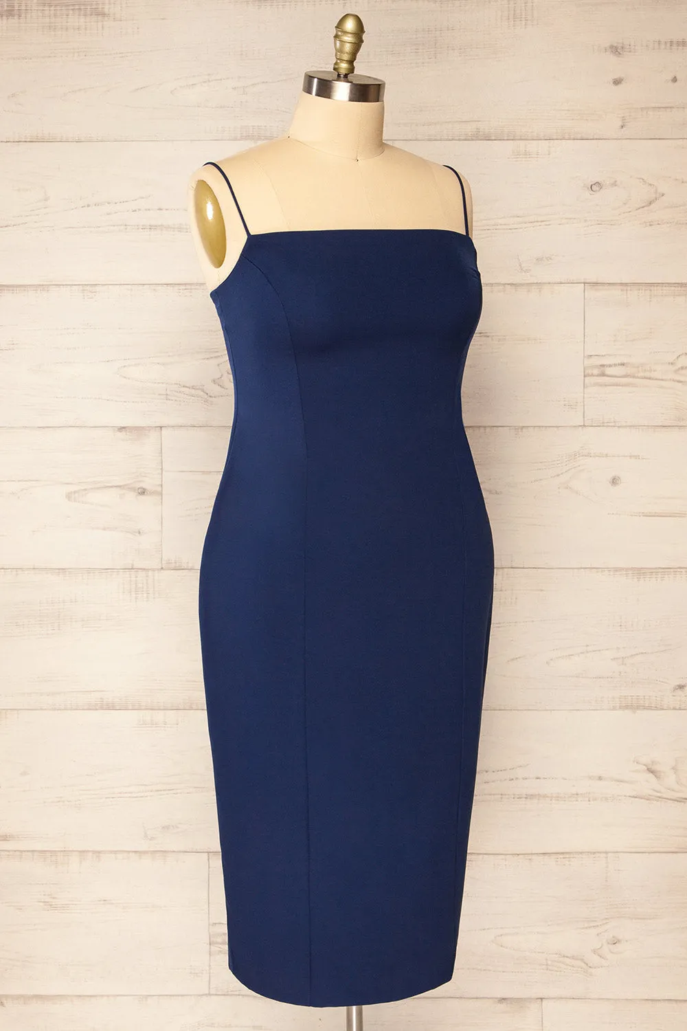 Kavala Navy | Fitted Midi Dress