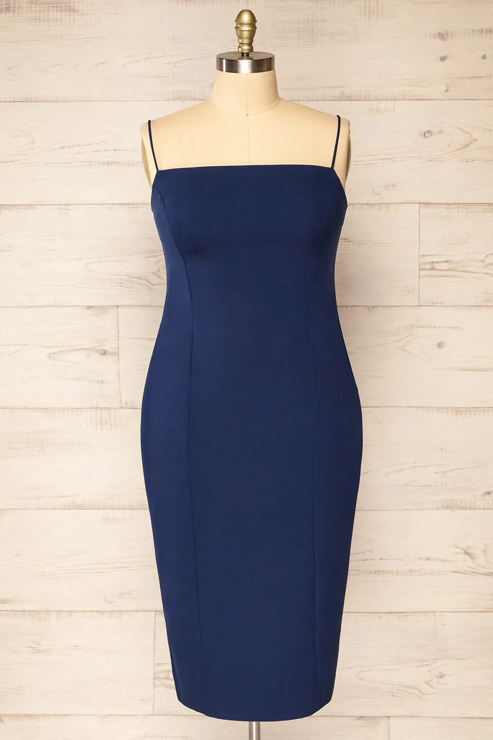Kavala Navy | Fitted Midi Dress