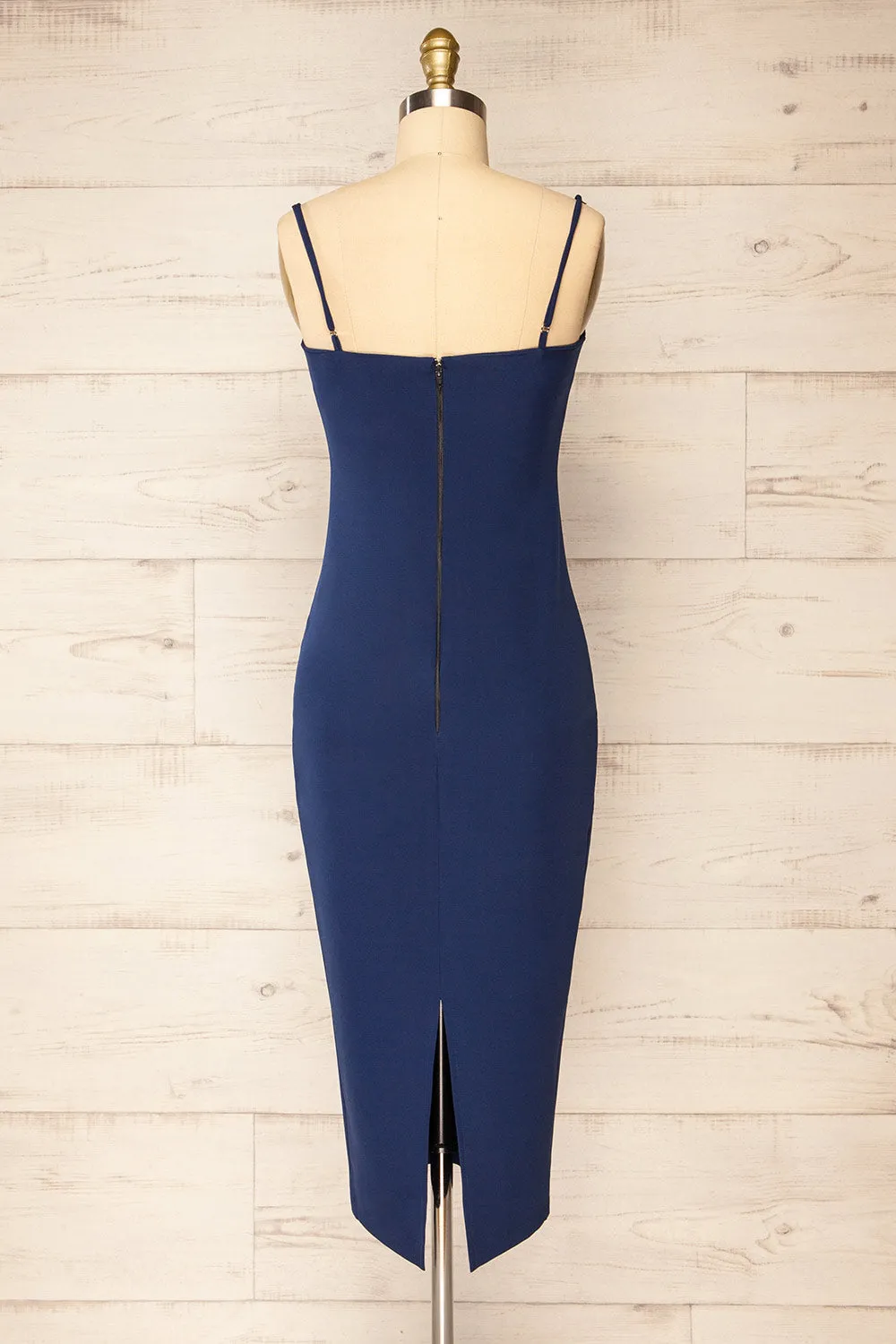 Kavala Navy | Fitted Midi Dress
