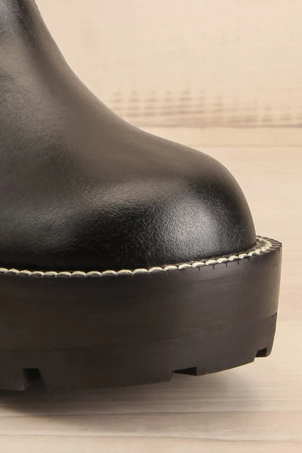 Kerch | Black Platform Heeled Ankle Boots