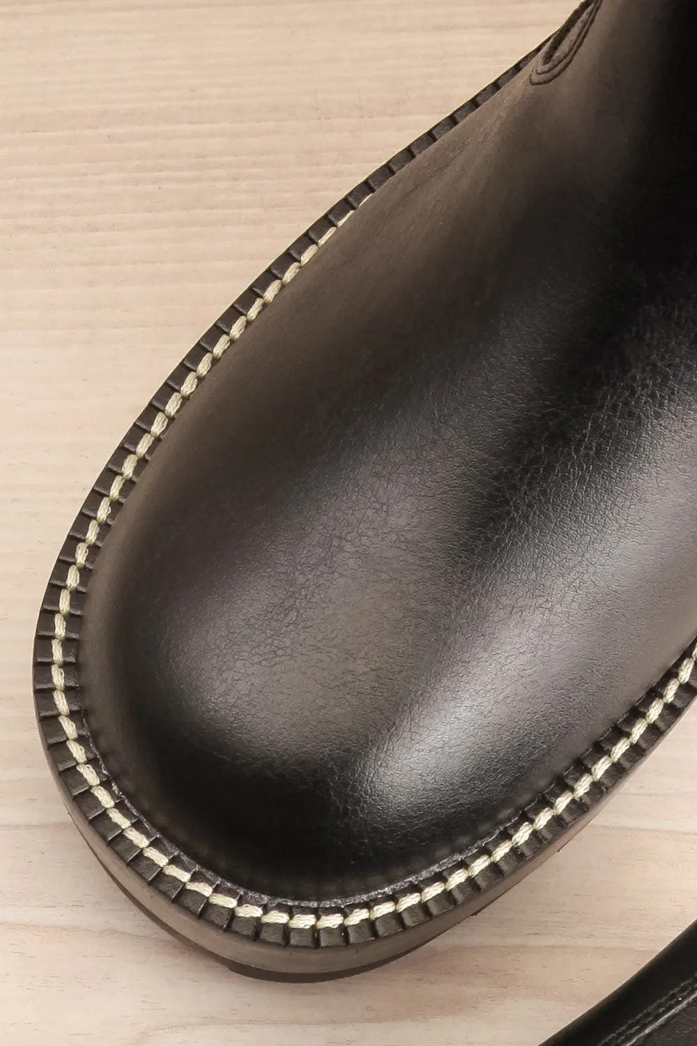 Kerch | Black Platform Heeled Ankle Boots