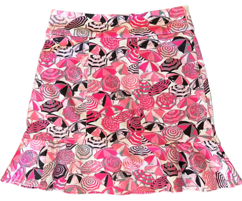 Kevan Hall Sport Pink Umbrellas Flippy Skort Size XS MSP$110