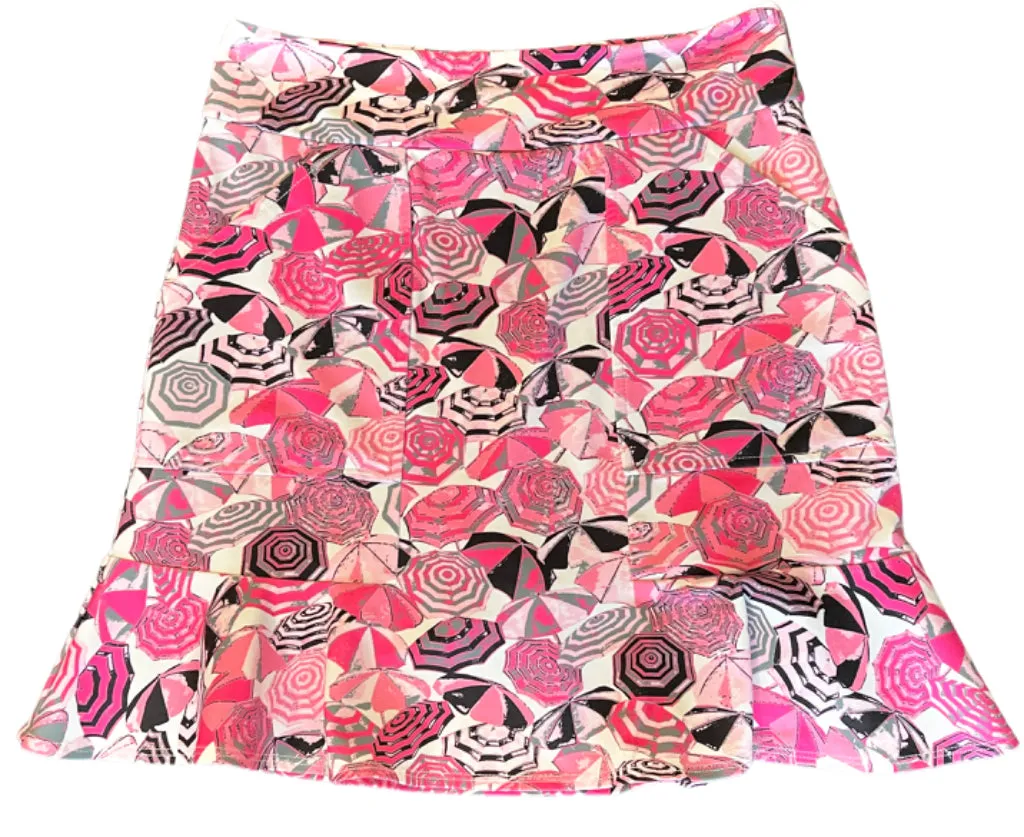 Kevan Hall Sport Pink Umbrellas Flippy Skort Size XS MSP$110