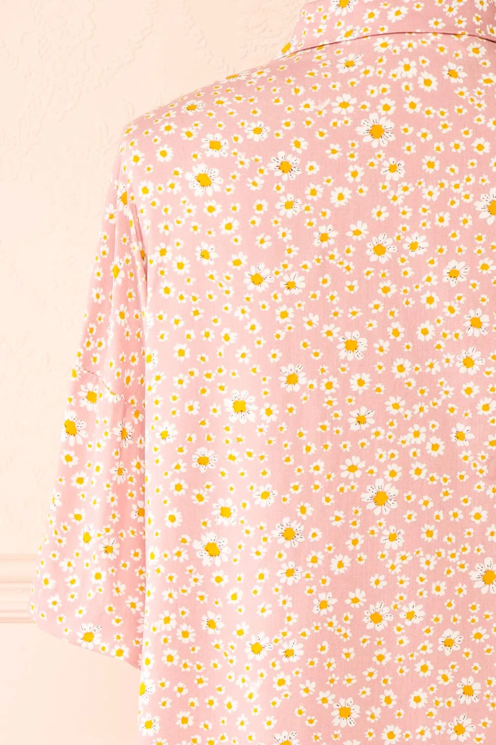 Keza | Pink Blouse w/ Floral Pattern