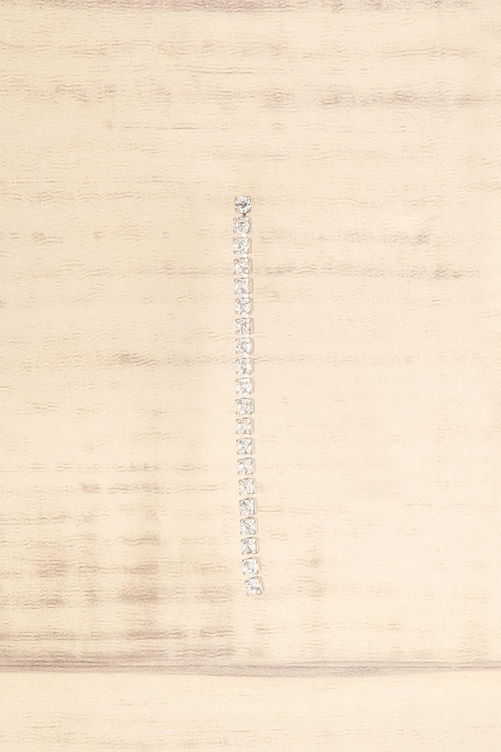 Khemiset Silver | Rhinestone Chain Pendant Earrings