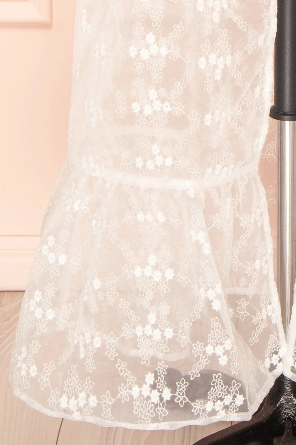 Kimyokis | White See-Through Kimono w/ Short Sleeves