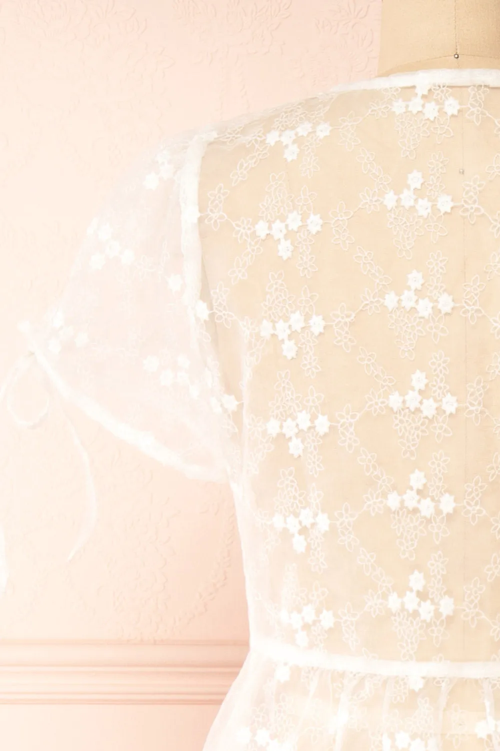 Kimyokis | White See-Through Kimono w/ Short Sleeves