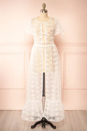 Kimyokis | White See-Through Kimono w/ Short Sleeves