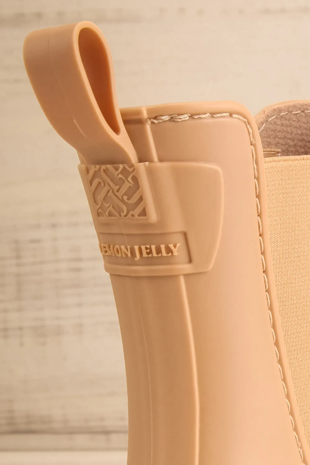 Kirby Beige | Matte Lug Sole Rain Boots