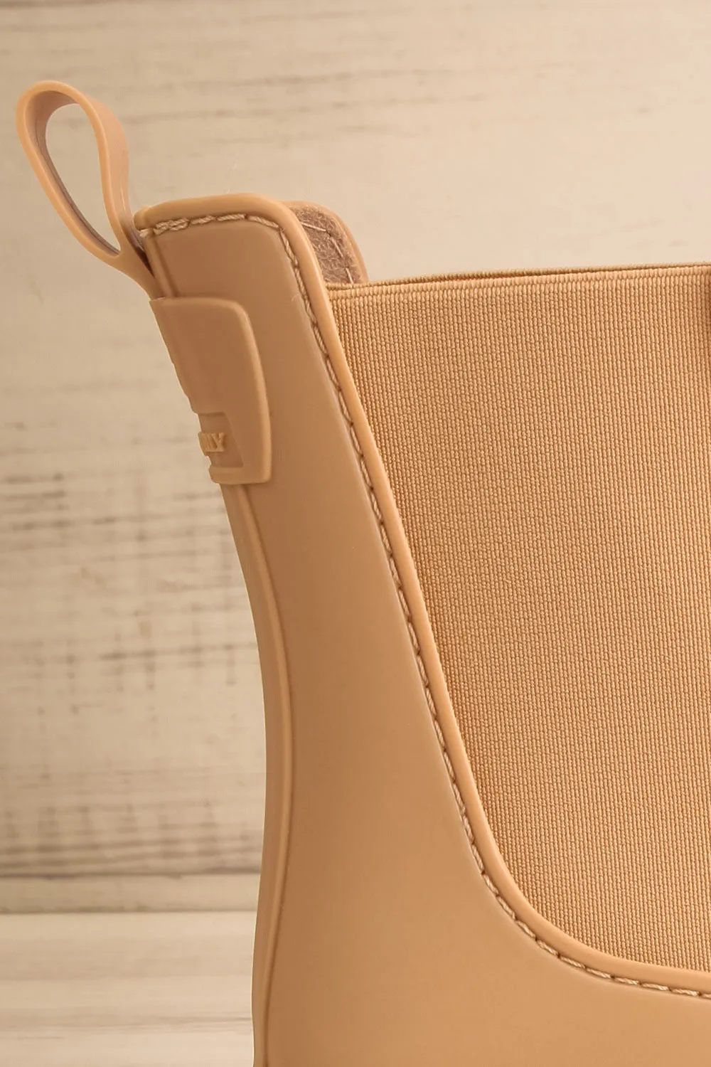 Kirby Beige | Matte Lug Sole Rain Boots