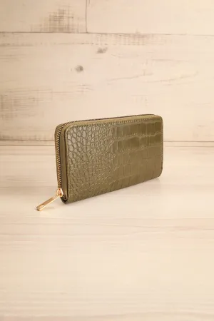 Kumasi Green | Faux Croc Wallet
