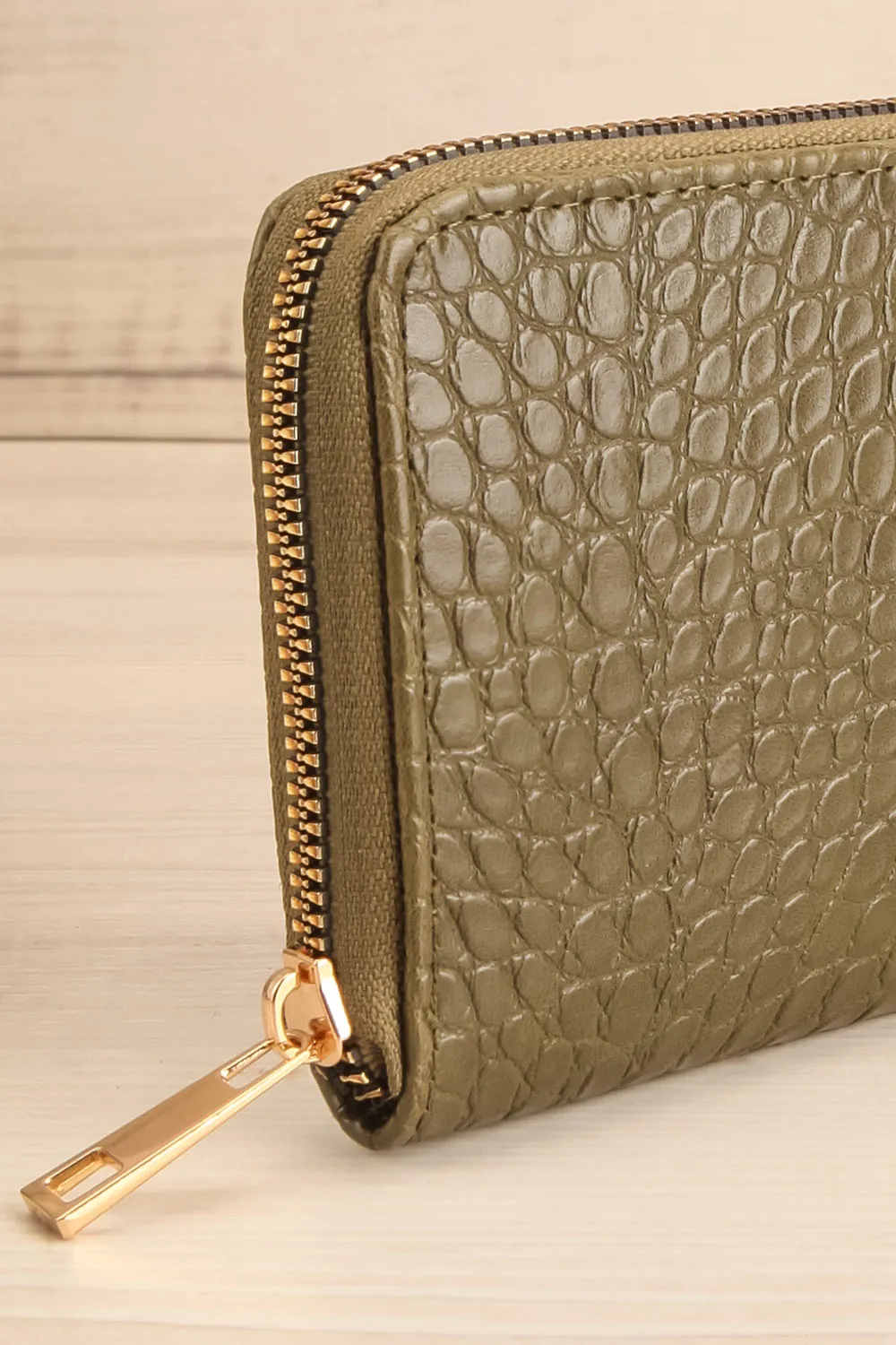 Kumasi Green | Faux Croc Wallet