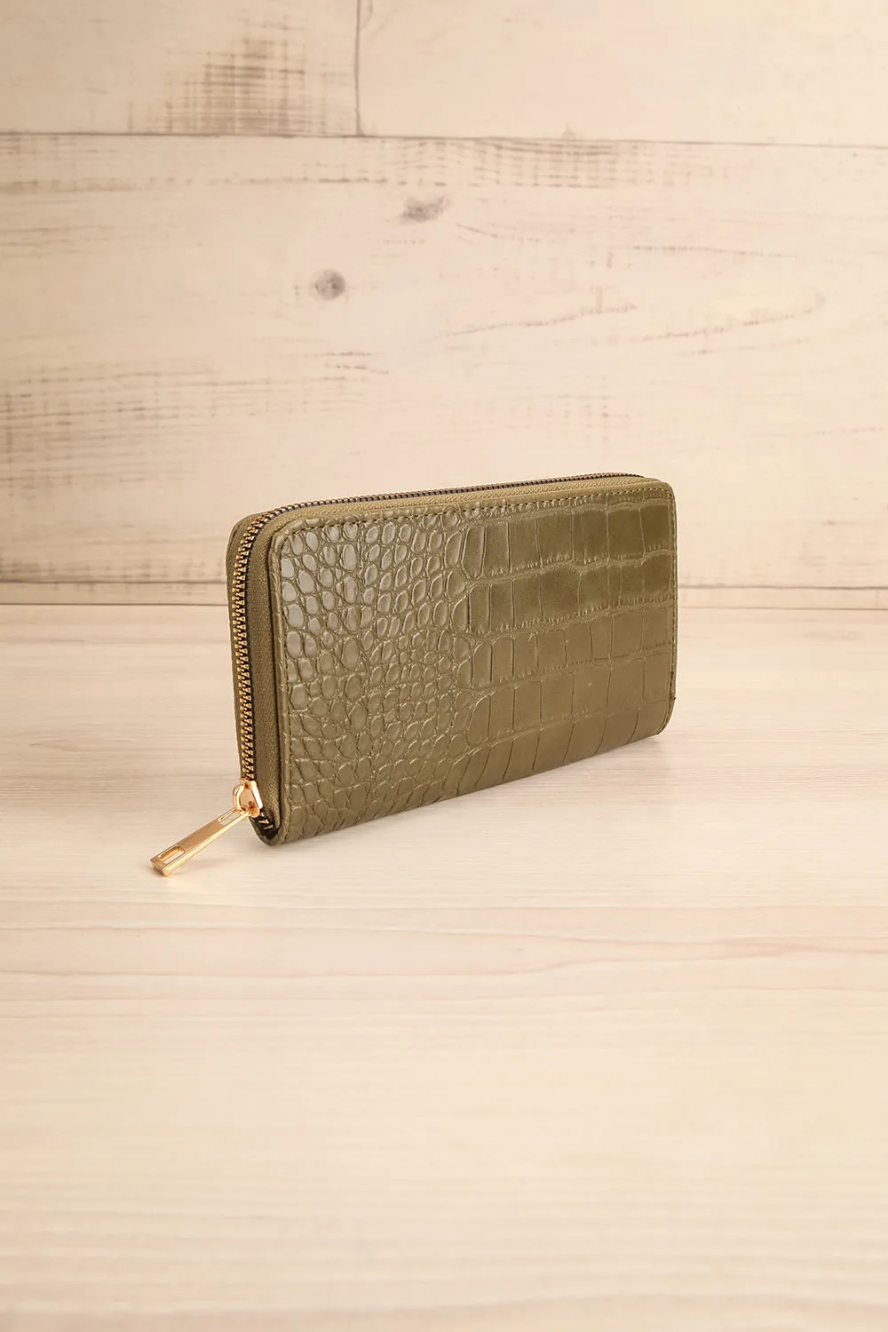 Kumasi Green | Faux Croc Wallet