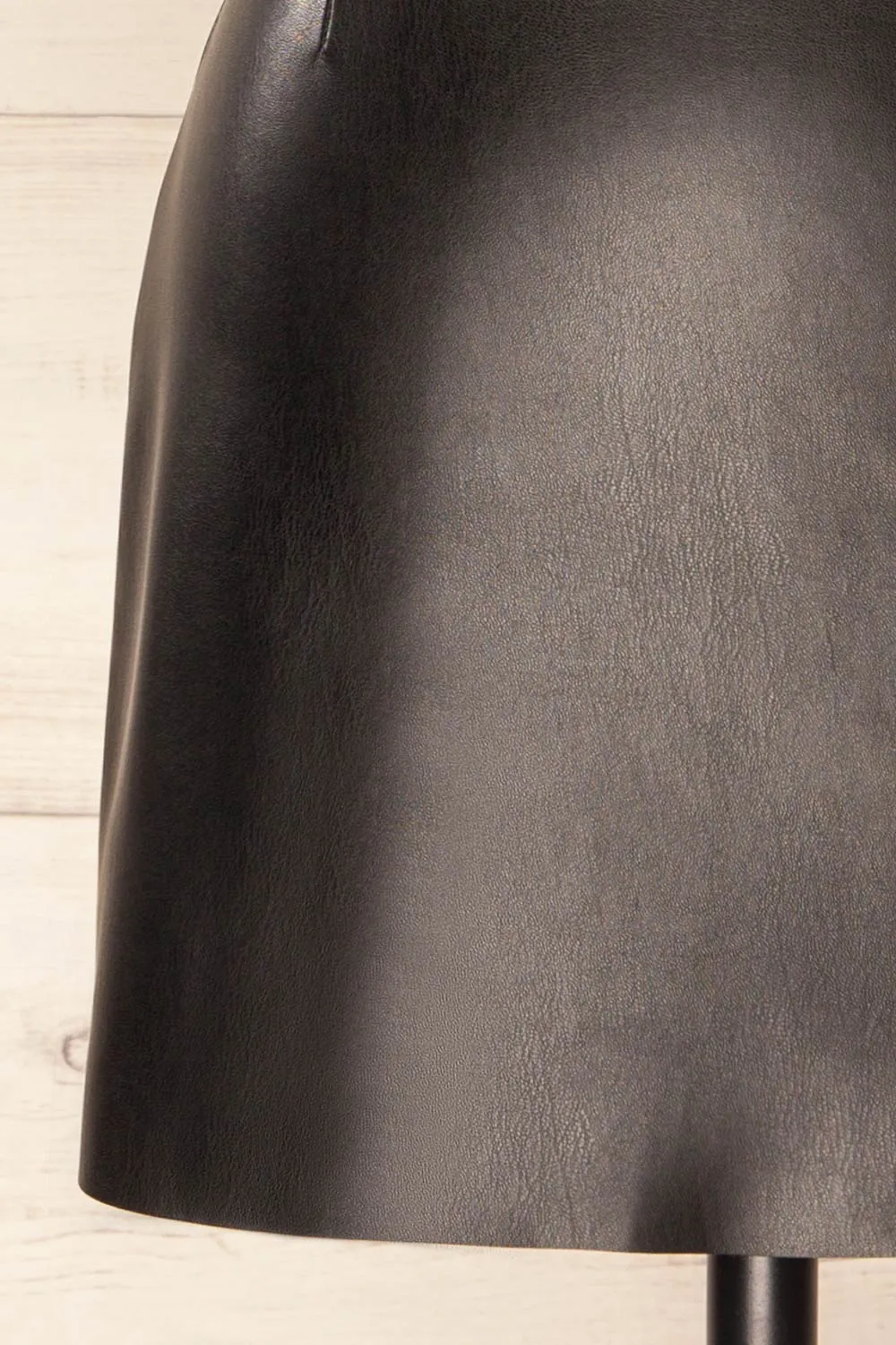 Kunamoto | Black Faux-Leather Mini Skirt