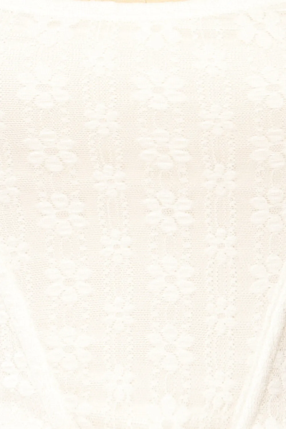Kuroki White | Mesh Floral Corset Crop Top