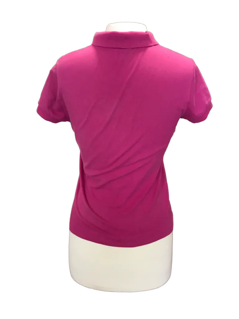 Lacoste Women's Pink 2 Button Short Sleeve Polo Size XS MSP$110