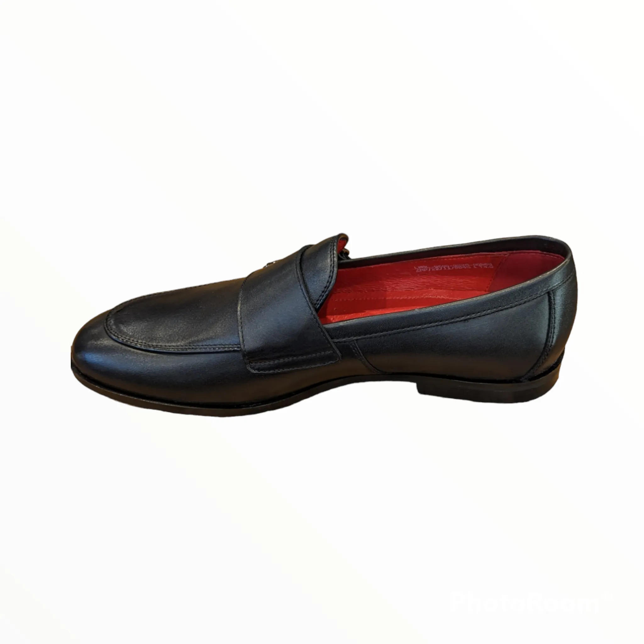Lacuzzo Luxury Italian Leather Monk Shoe Wide Fit Black