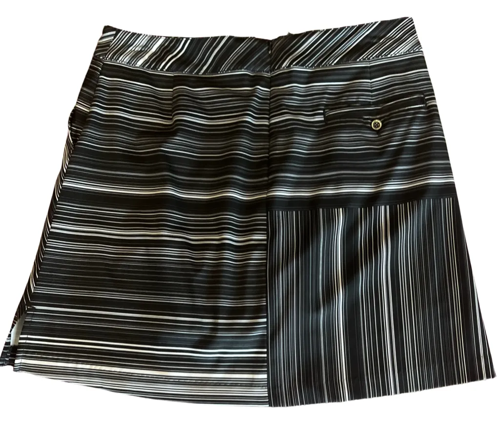 Lady Hagen Black and White Striped Skort Size 6 MSP$65